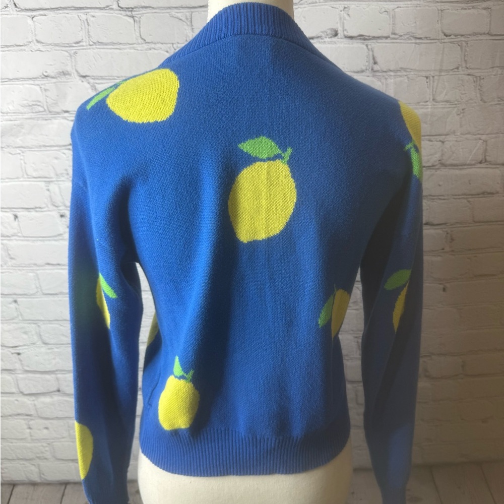 Nikka k Blue Lemon Patterned Women's Sweater size xs - Picture 9 of 10